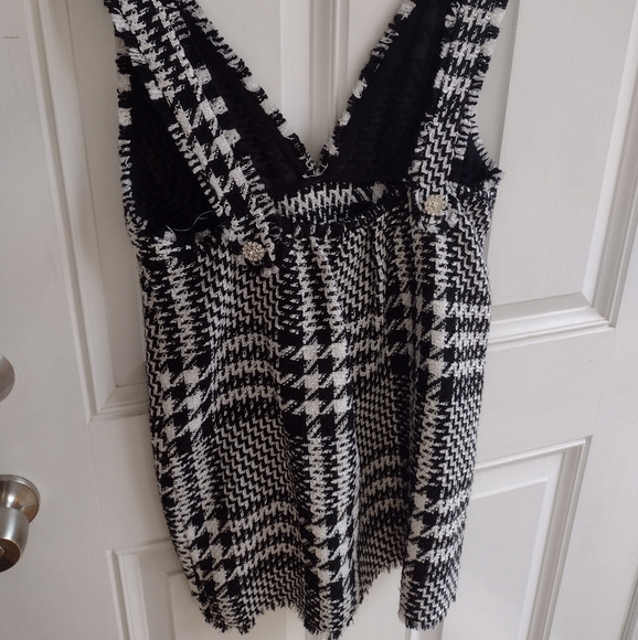 zara MINI SKIRT WITH TWEED SUSPENDERS - Picture 2 of 5